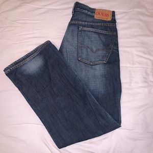 Men’s GUESS Dark Wash Denim Jeans 34 Waist